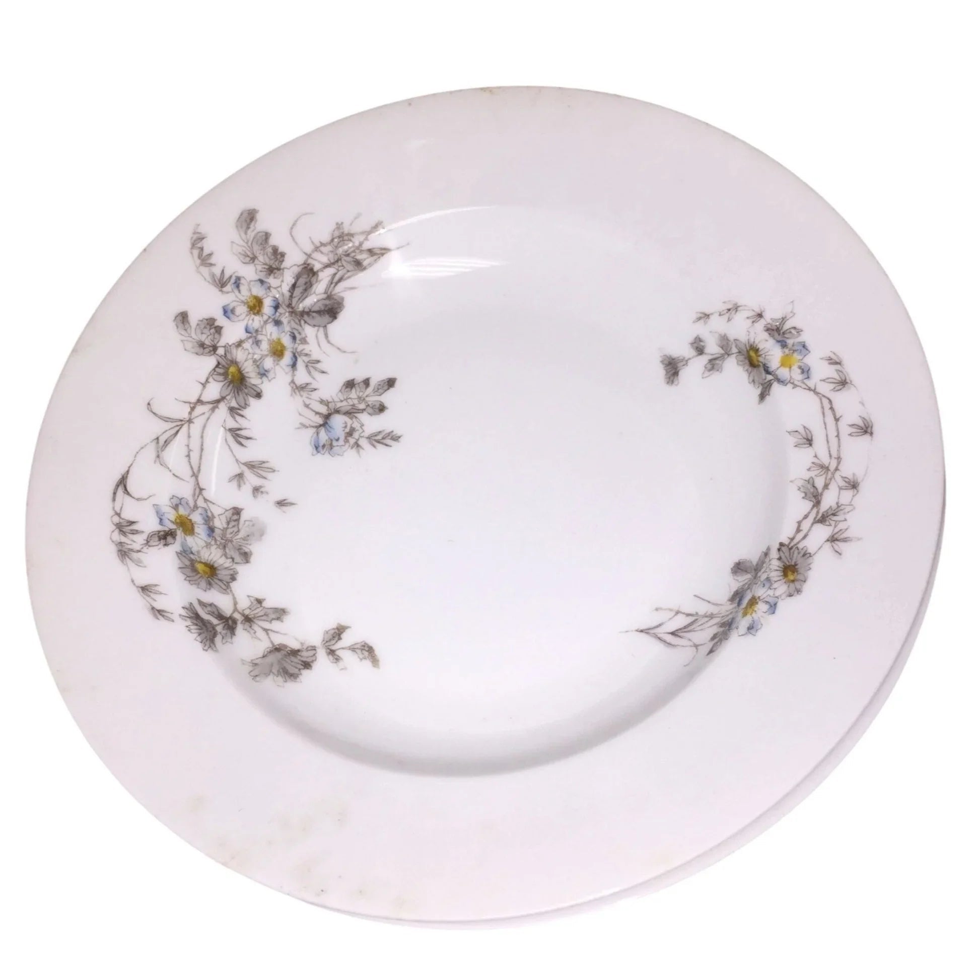 Charles Field Haviland Limoges France Fine China Bowl 9.25" Blue Gray Flowers - Charles Field Haviland - Drinking, Dining & More - A+ Stuff