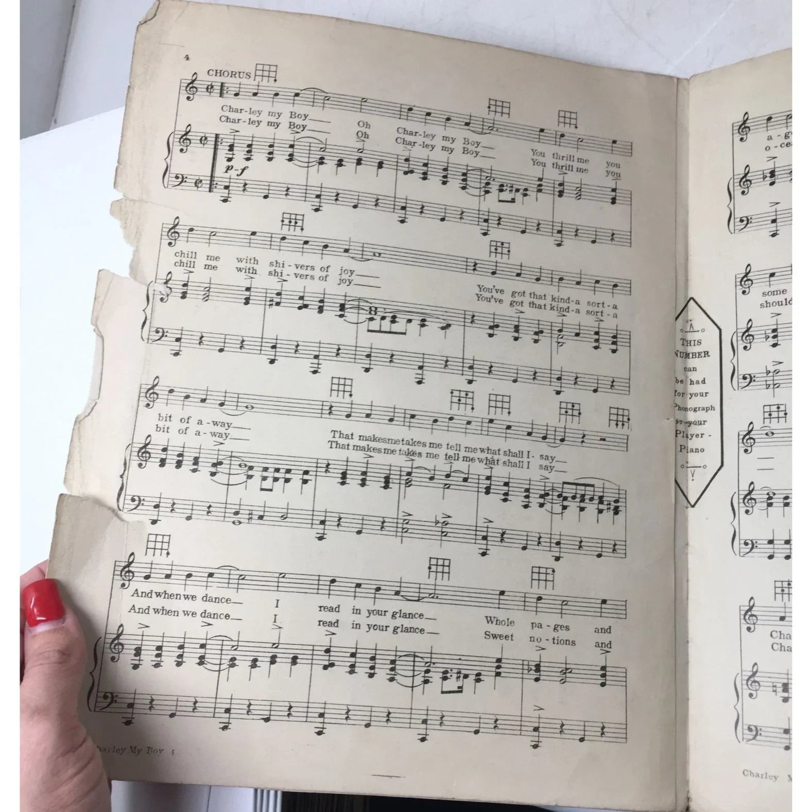 ''CHARLEY MY BOY'' WITH UKULELE ARRANGMENT SHEET MUSIC BOOK - A+ Stuff - SHEET MUSIC - A+ Stuff