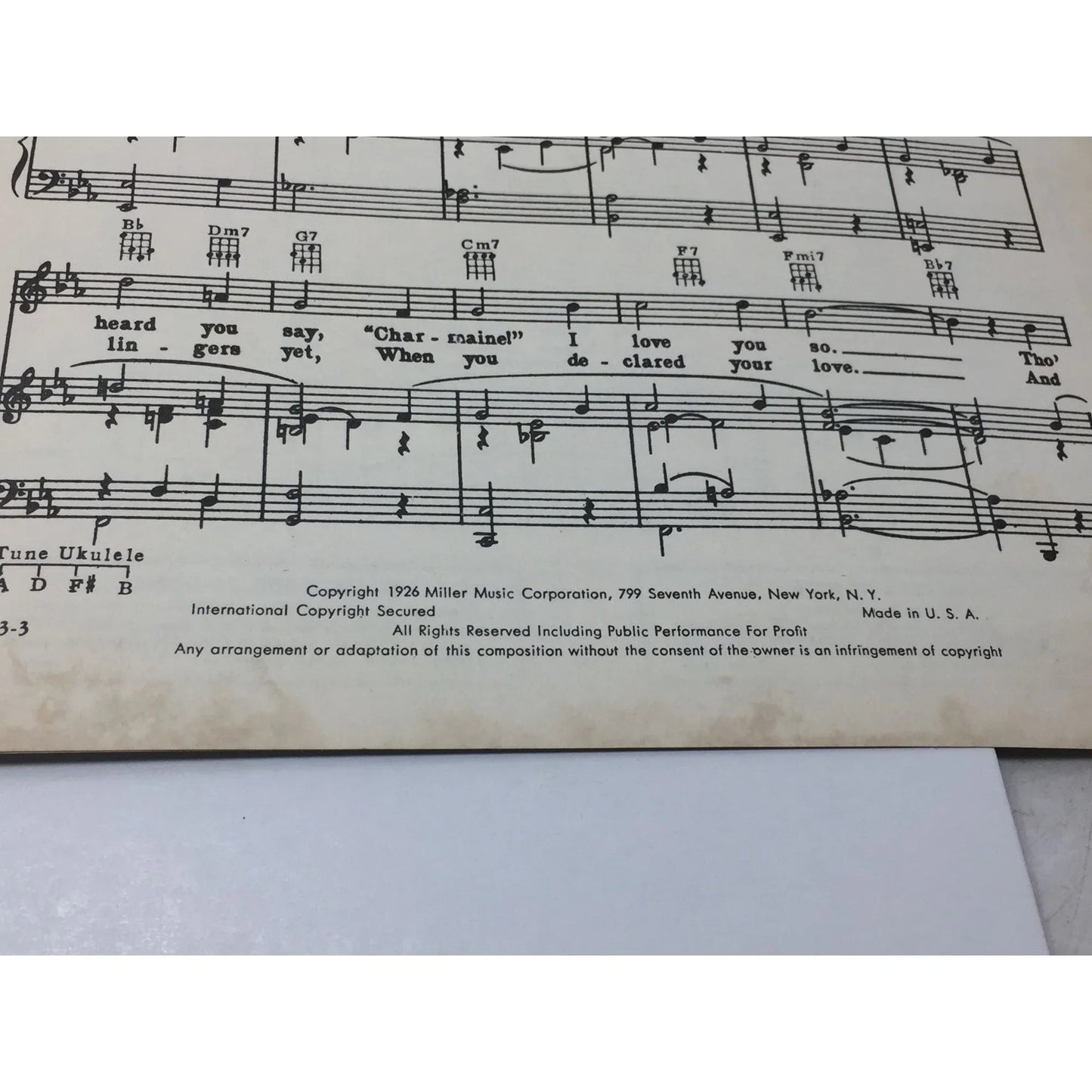 ''CHARMAINE'' BY ENRO RAPEE AND LEW POLLACK Sheet Music - Miller music corporation - SHEET MUSIC - A+ Stuff