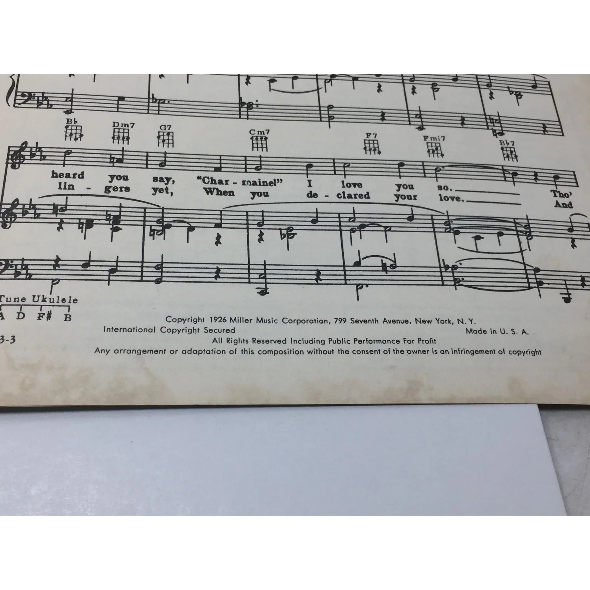 ''CHARMAINE'' BY ENRO RAPEE AND LEW POLLACK Sheet Music - Miller music corporation - SHEET MUSIC - A+ Stuff