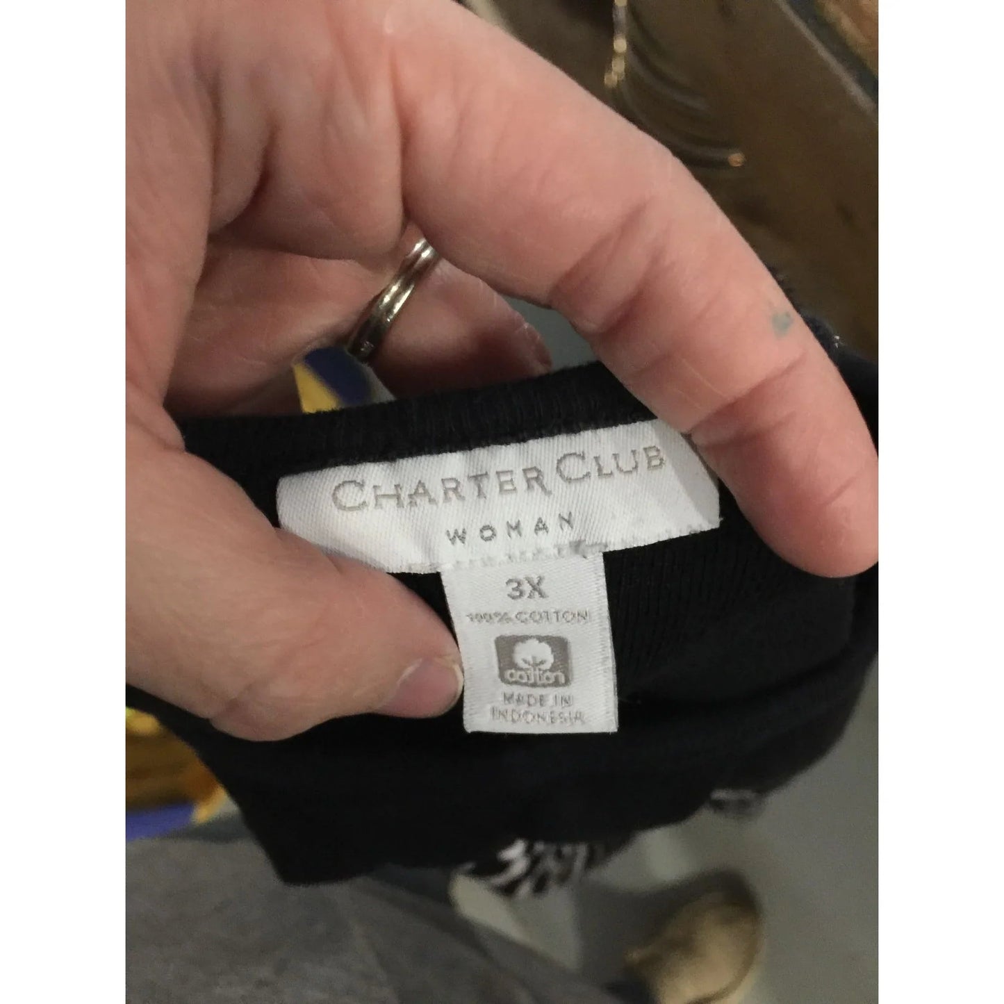 Charter Club Woman Size 3X Black/White Striped Long Sleeve Shirt - charter club - Shirts & Tops - A+ Stuff