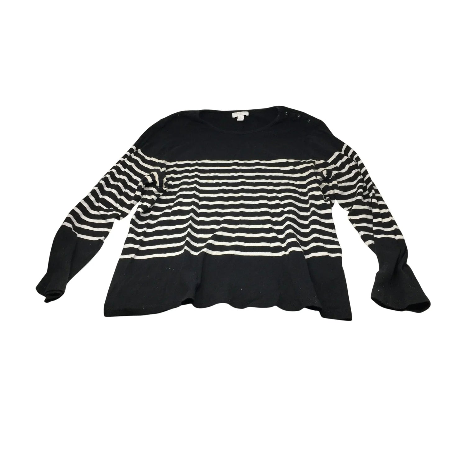 Charter Club Woman Size 3X Black/White Striped Long Sleeve Shirt - charter club - Shirts & Tops - A+ Stuff