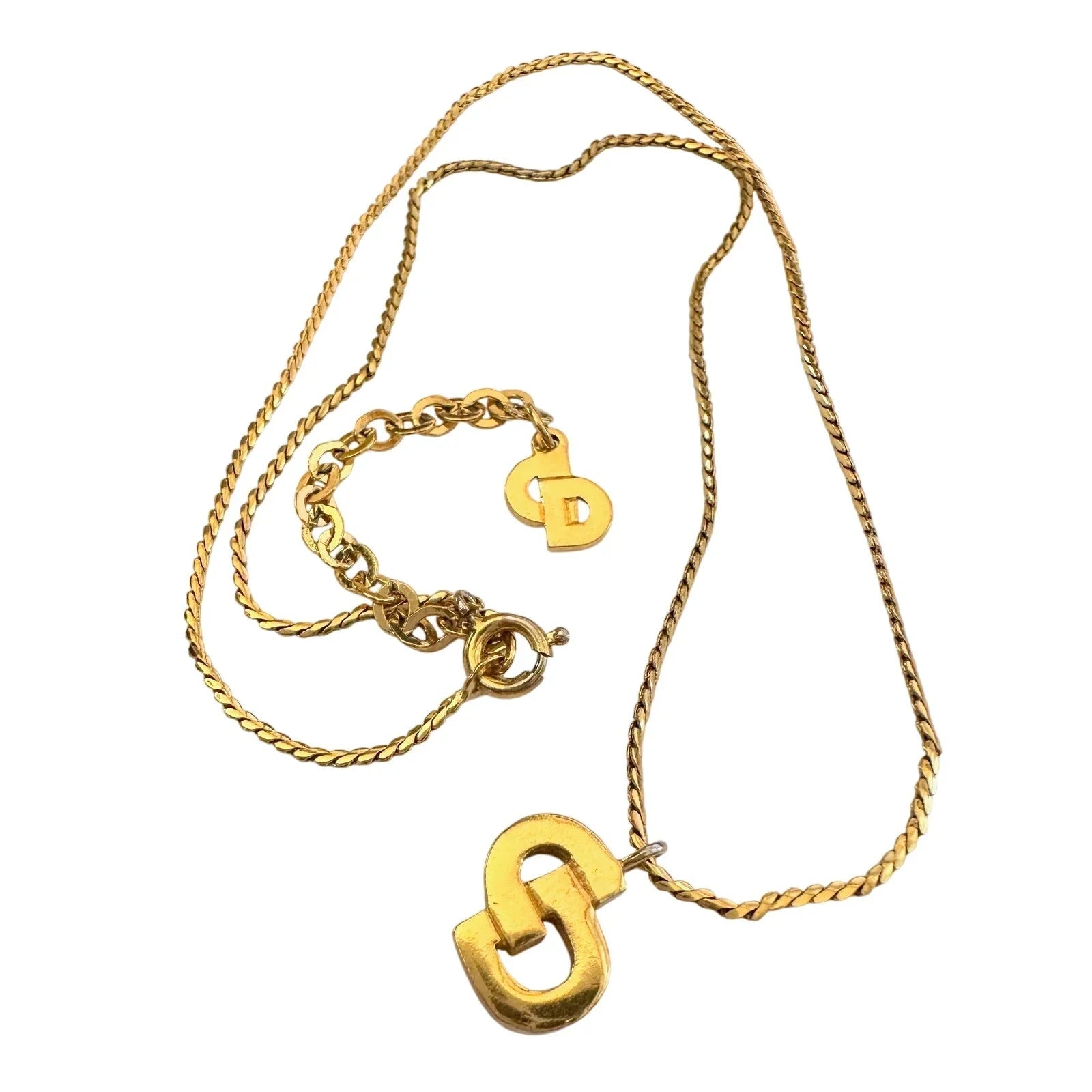 Christian Dior Offset CD Initial Necklace - Christian Dior - Necklace with Pendant - A+ Stuff