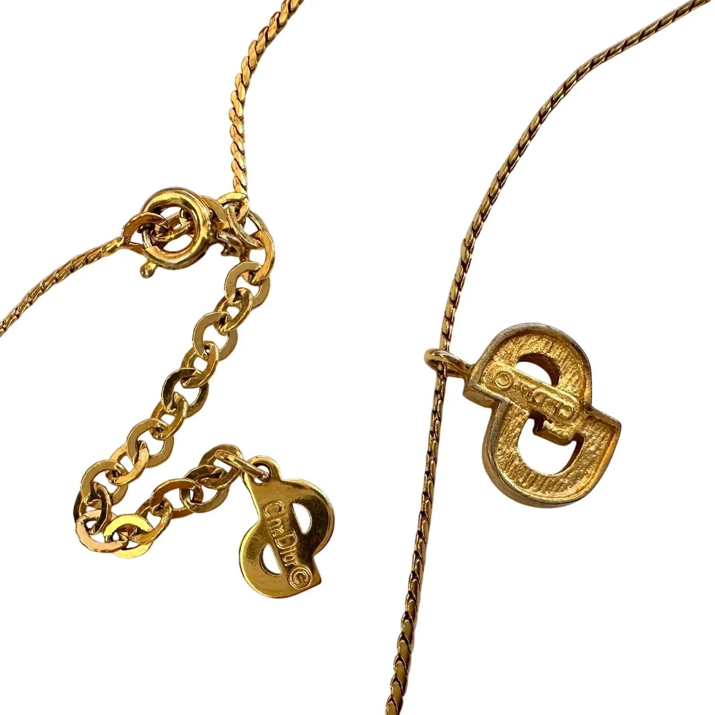 Christian Dior Offset CD Initial Necklace - Christian Dior - Necklace with Pendant - A+ Stuff