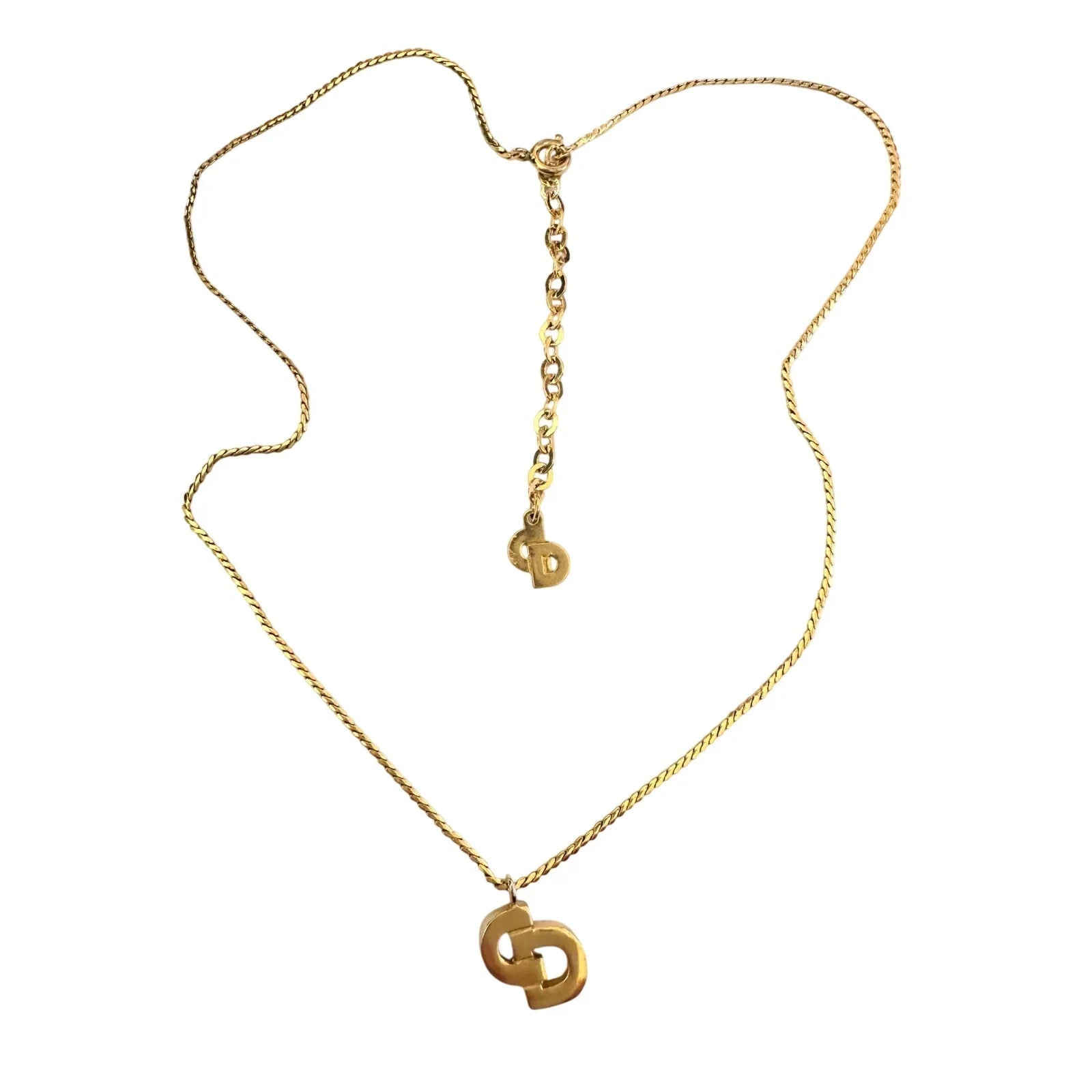 Christian Dior Offset CD Initial Necklace - Christian Dior - Necklace with Pendant - A+ Stuff