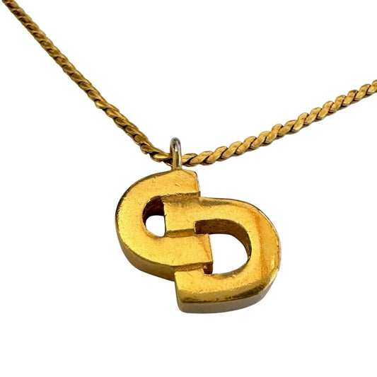 Christian Dior Offset CD Initial Necklace - Christian Dior - Necklace with Pendant - A+ Stuff
