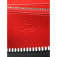 Christian Louboutin Panettone Silver Leather Studded Zip Around Long Wallet - Red Interior - Christian Louboutin - Wallet - A+ Stuff