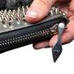 Christian Louboutin Panettone Silver Leather Studded Zip Around Long Wallet - Red Interior - Christian Louboutin - Wallet - A+ Stuff