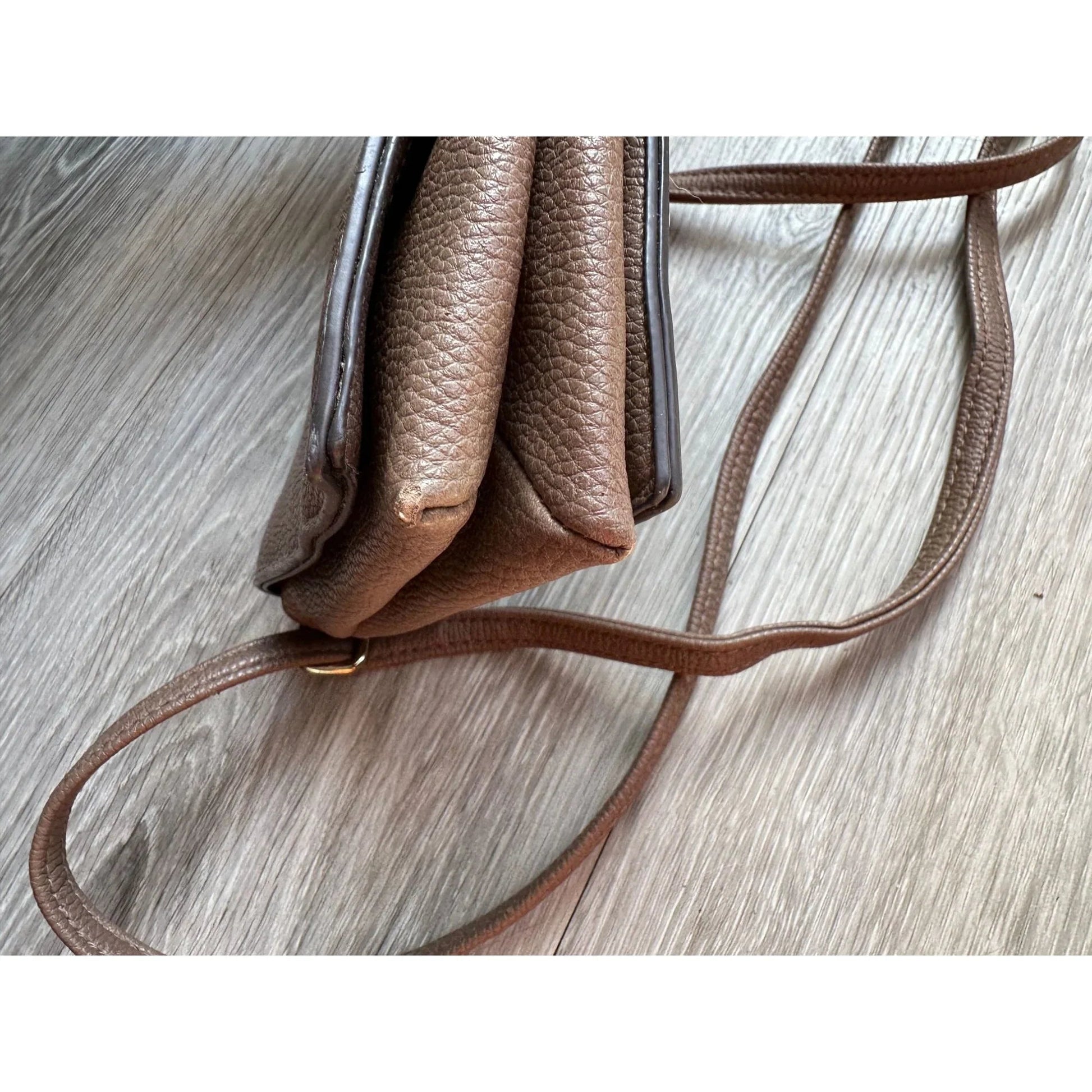 Christian Soriano for Payless Taupe Crossbody Bag with Zippered long Front Flap - A+ Stuff