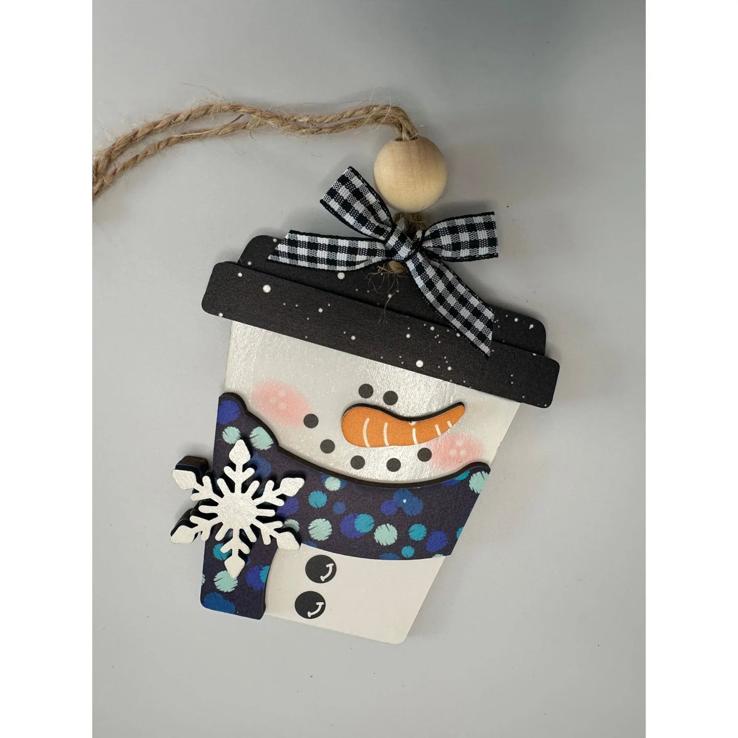 Christmas Coffee Cup Snowman Ornament - A+ Stuff - Holiday Ornaments - A+ Stuff