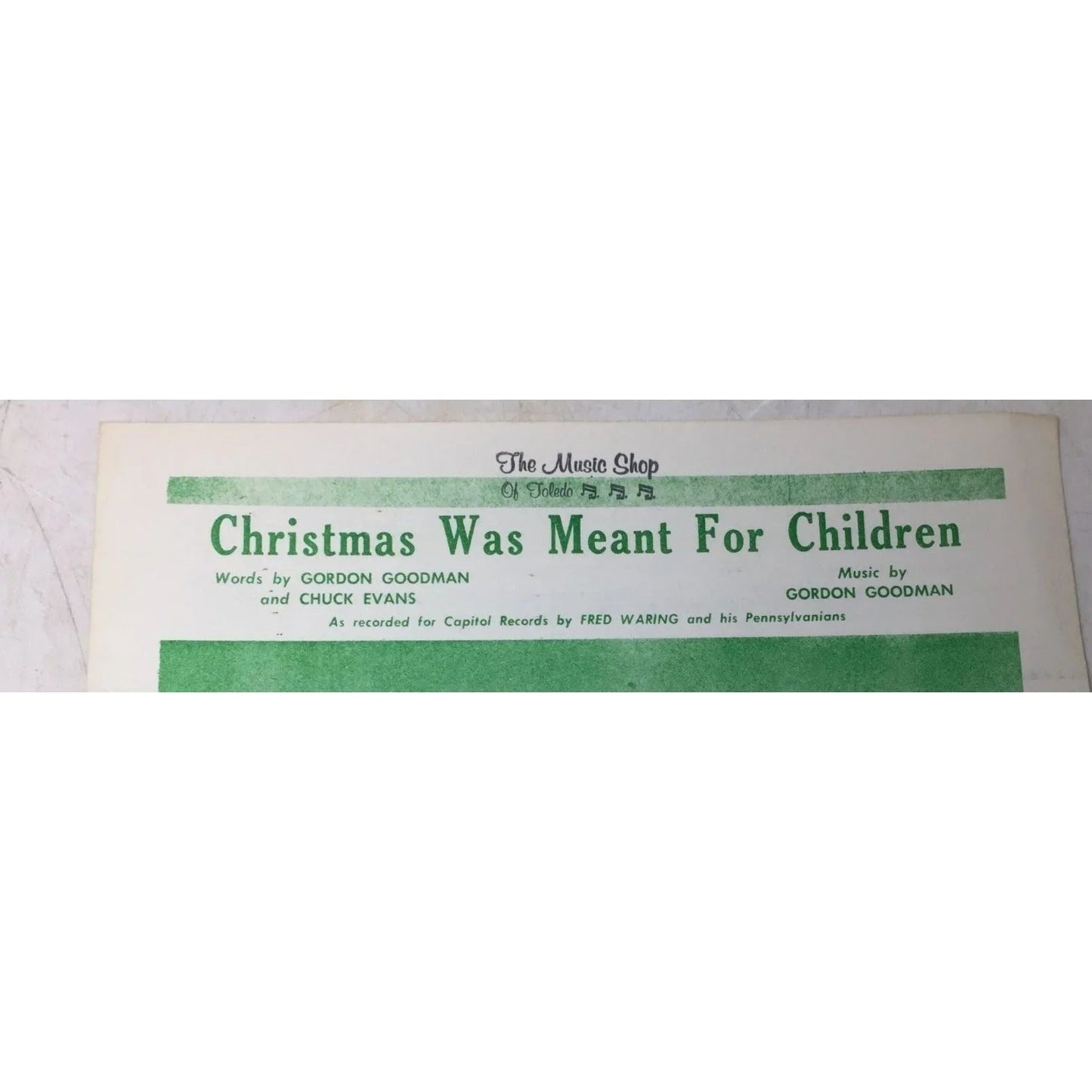 ''Christmas Was Meant For Children'' by Gordon Goodman and Chuck Evans - A+ Stuff - SHEET MUSIC - A+ Stuff