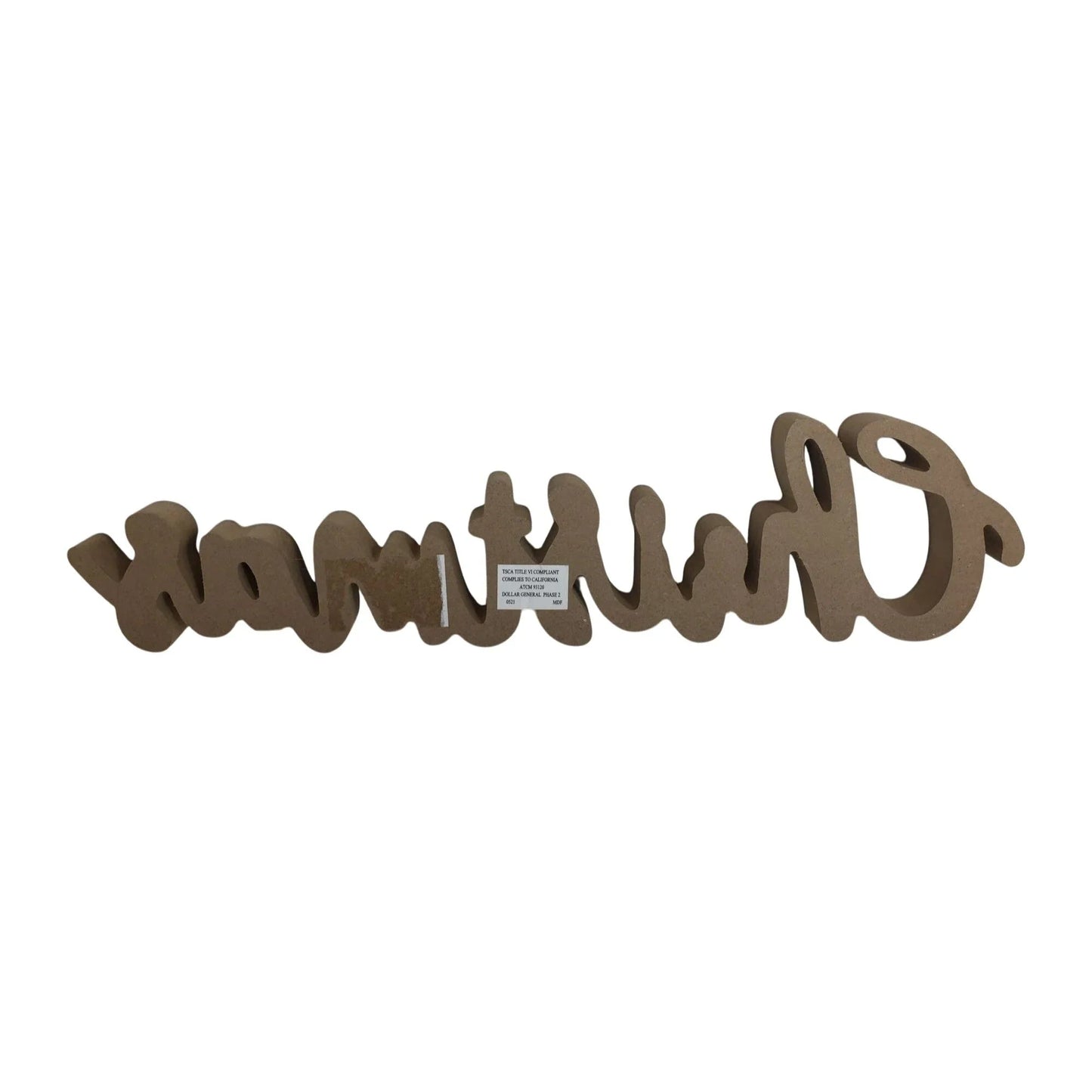 ''Christmas'' White Sparkly Wooden Christmas Holiday Decoration sign - A+ Stuff - Seasonal & Holiday Decorations - A+ Stuff