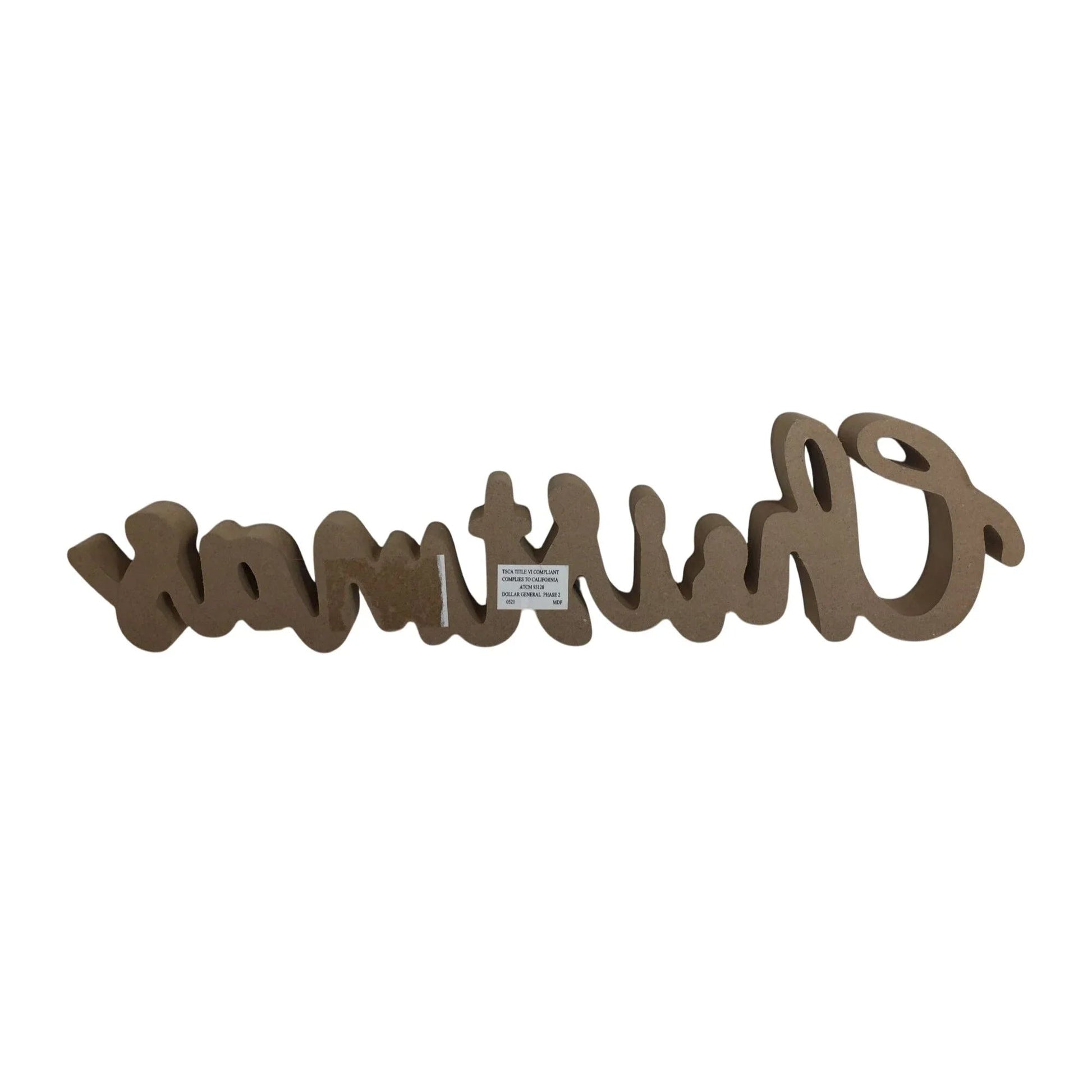 ''Christmas'' White Sparkly Wooden Christmas Holiday Decoration sign - A+ Stuff - Seasonal & Holiday Decorations - A+ Stuff