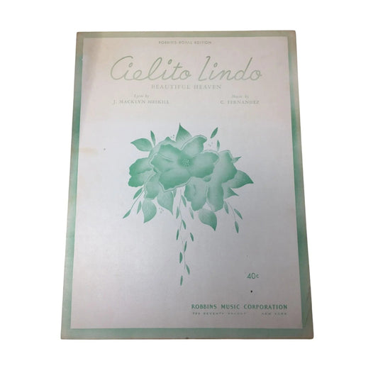 ''Cielito Lindo Beautiful Heaven'' Antique Sheet Music Book - A+ Stuff - SHEET MUSIC - A+ Stuff