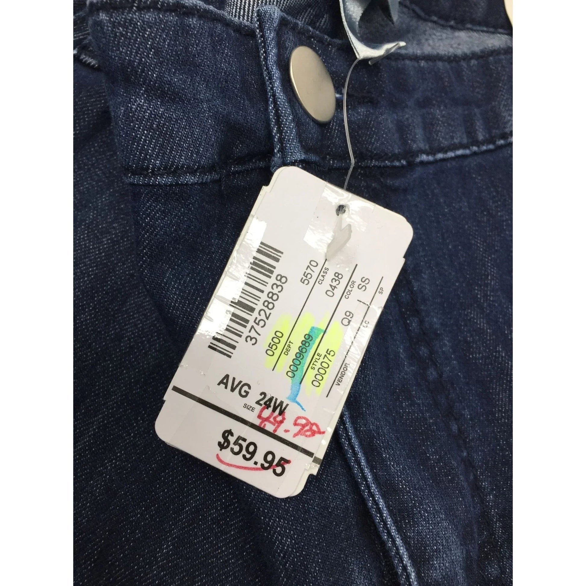 CJ Banks Womens Shaped Fit Mid Rise Straight Jeans Size 24W Nwt - cj banks - Pants - A+ Stuff
