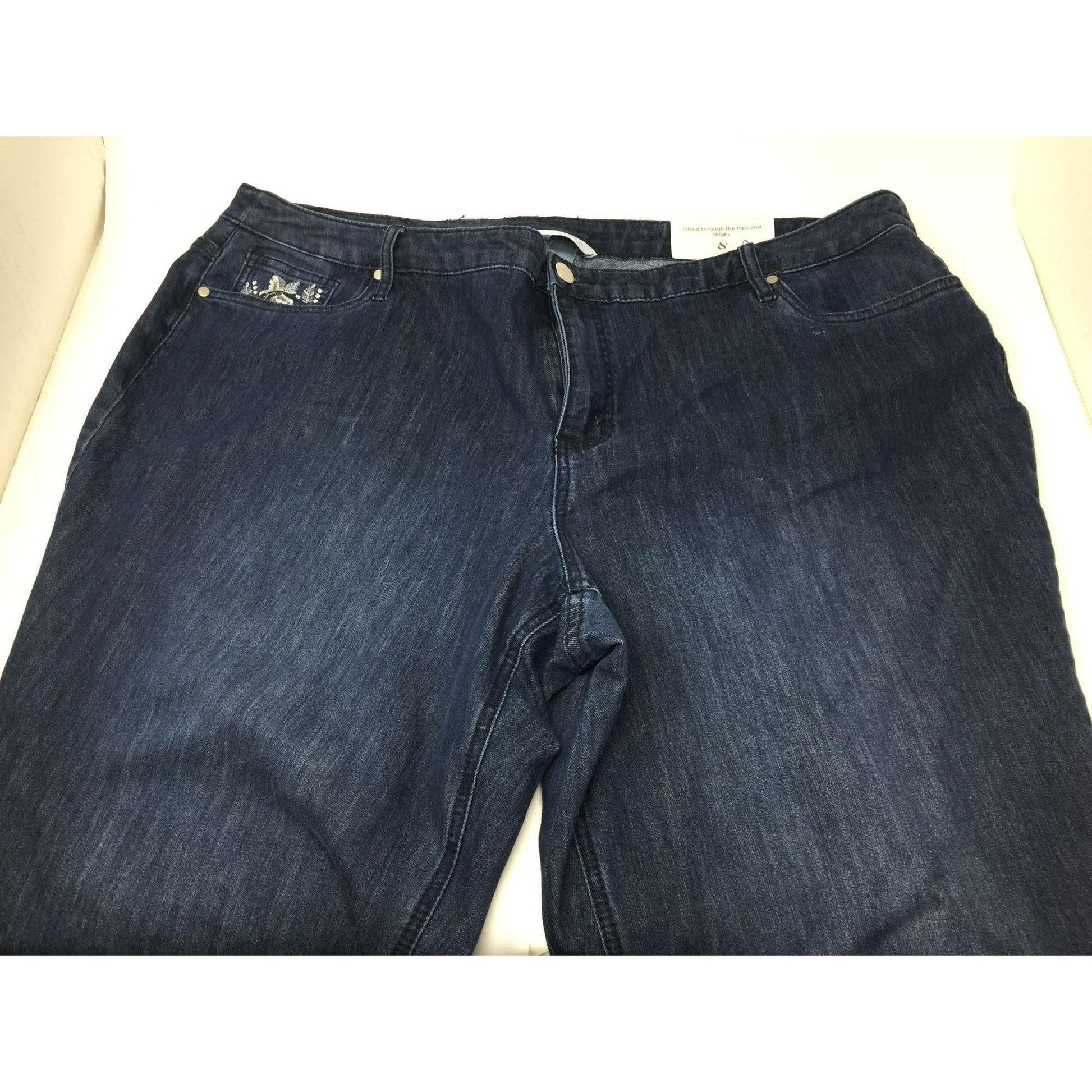 CJ Banks Womens Shaped Fit Mid Rise Straight Jeans Size 24W Nwt - cj banks - Pants - A+ Stuff