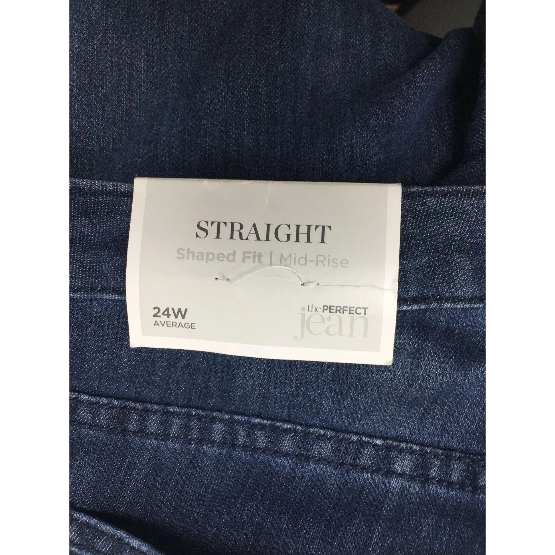 CJ Banks Womens Shaped Fit Mid Rise Straight Jeans Size 24W Nwt - cj banks - Pants - A+ Stuff