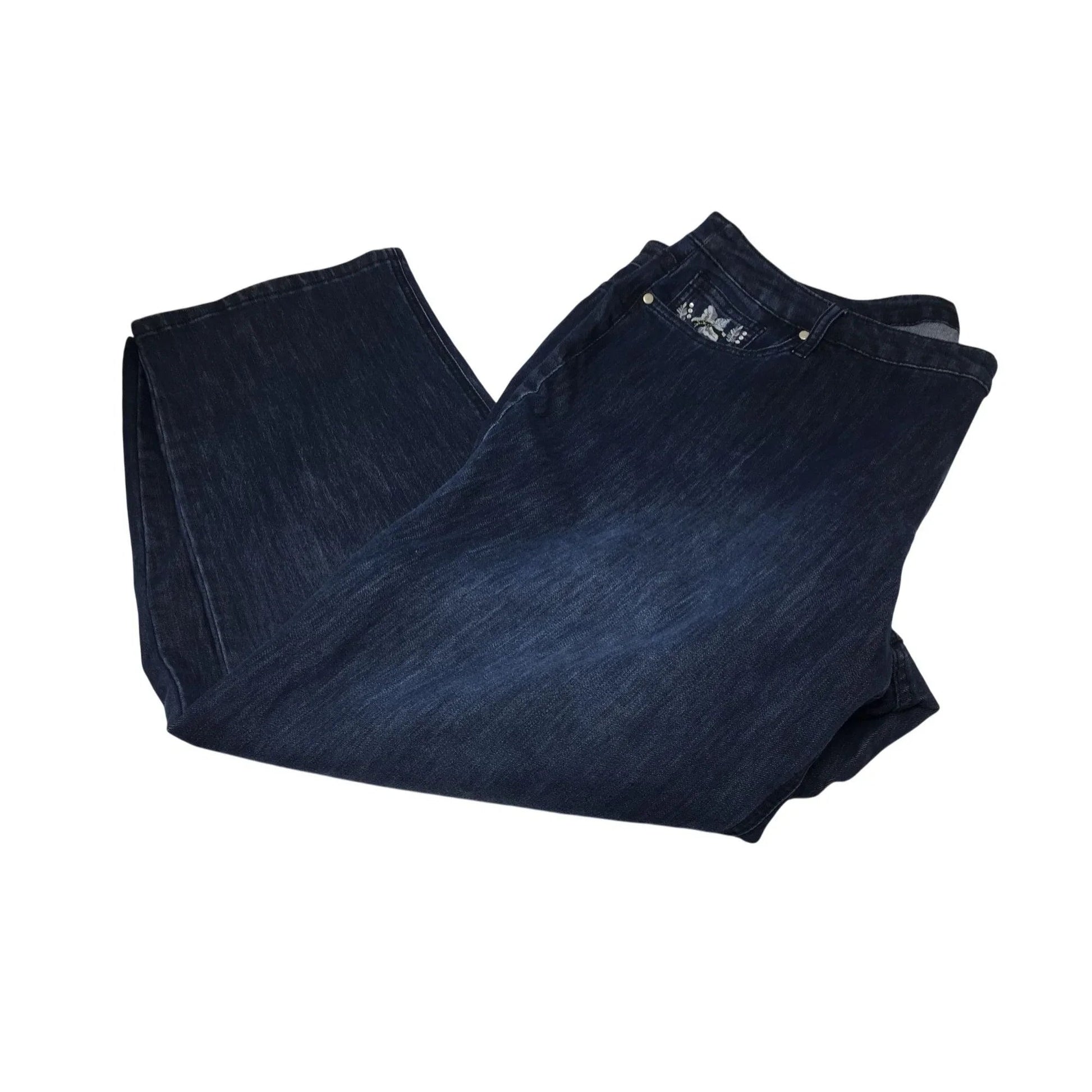CJ Banks Womens Shaped Fit Mid Rise Straight Jeans Size 24W Nwt - cj banks - Pants - A+ Stuff