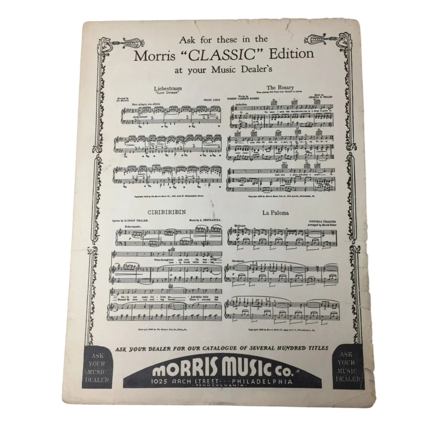 Classic Edition TWO GUITARS (Russian Gypsy Song) Vintage Sheet Music - A+ Stuff - sheet music - A+ Stuff