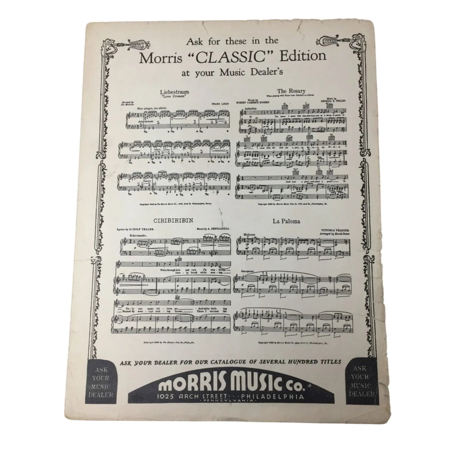 Classic Edition TWO GUITARS (Russian Gypsy Song) Vintage Sheet Music - A+ Stuff - sheet music - A+ Stuff