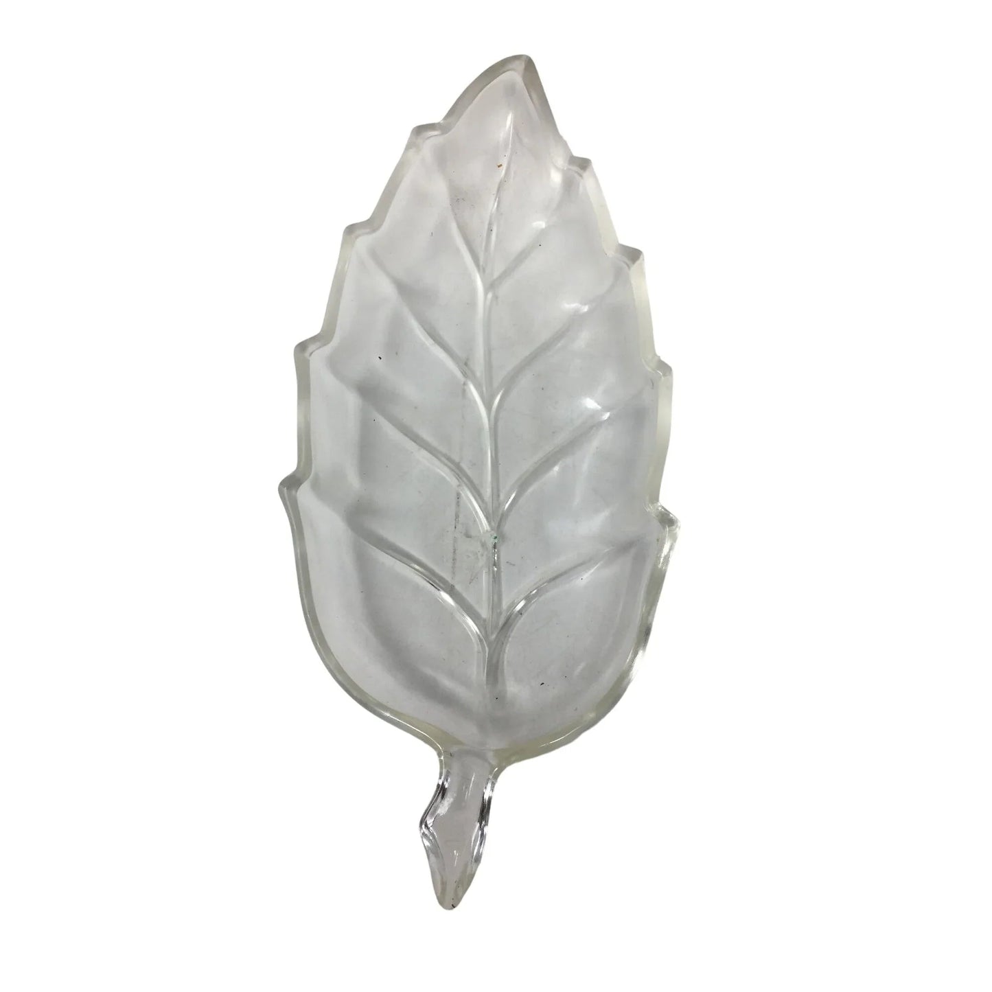 Clear Glass Leaf Shaped Bowl/Serving Dish - about 10'' Long - A+ Stuff - Bowls - A+ Stuff