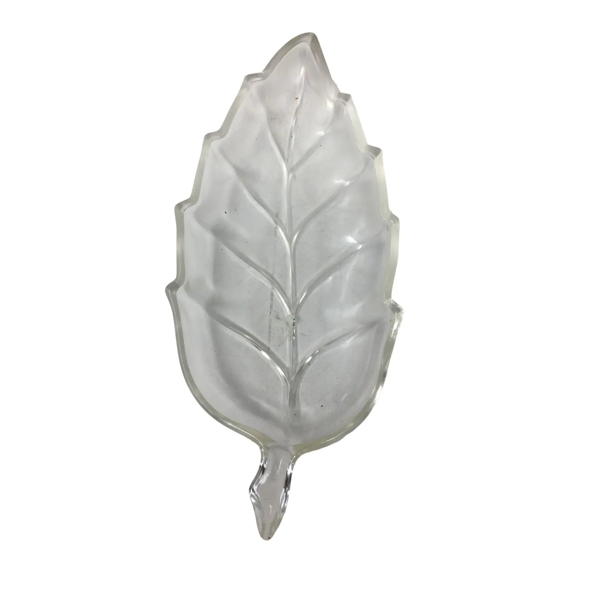 Clear Glass Leaf Shaped Bowl/Serving Dish - about 10'' Long - A+ Stuff - Bowls - A+ Stuff