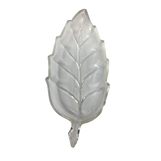 Clear Glass Leaf Shaped Bowl/Serving Dish - about 10'' Long - A+ Stuff - Bowls - A+ Stuff
