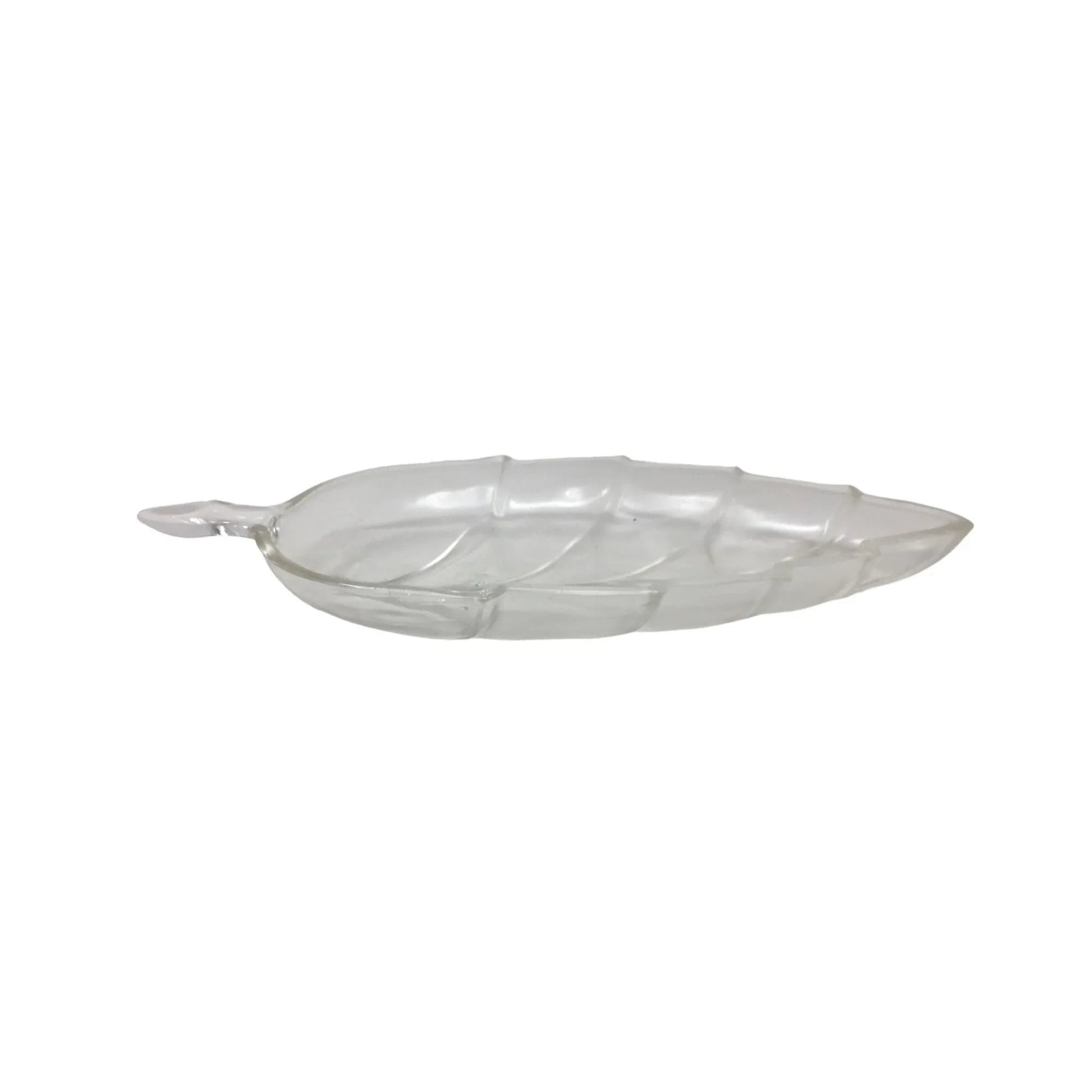 Clear Glass Leaf Shaped Bowl/Serving Dish - about 10'' Long - A+ Stuff - Bowls - A+ Stuff