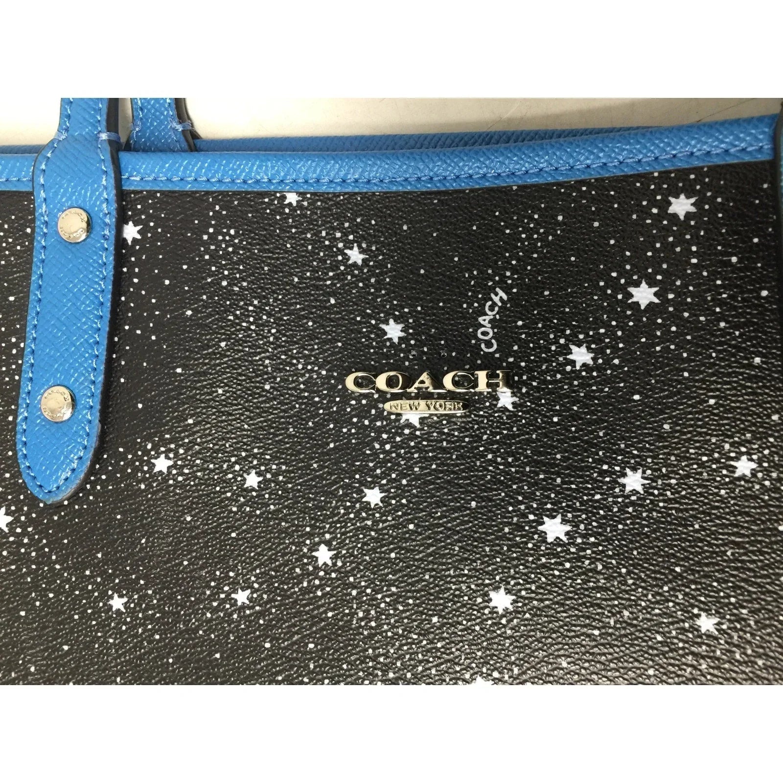 Coach Coated Canvas Reversible City Tote - Starry Sky / Bright Blue - Coach - Tote Bag - A+ Stuff