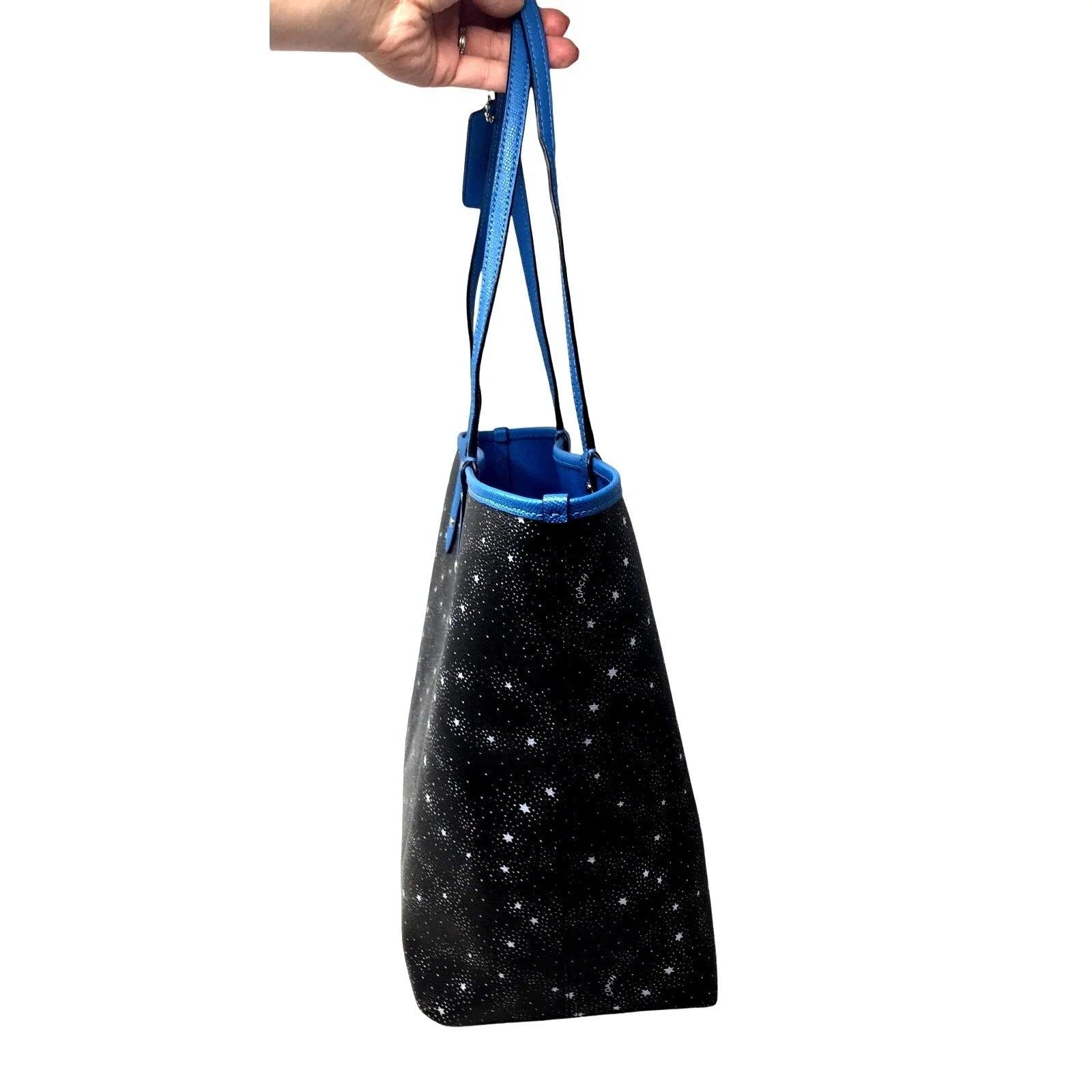 Coach Coated Canvas Reversible City Tote - Starry Sky / Bright Blue - Coach - Tote Bag - A+ Stuff