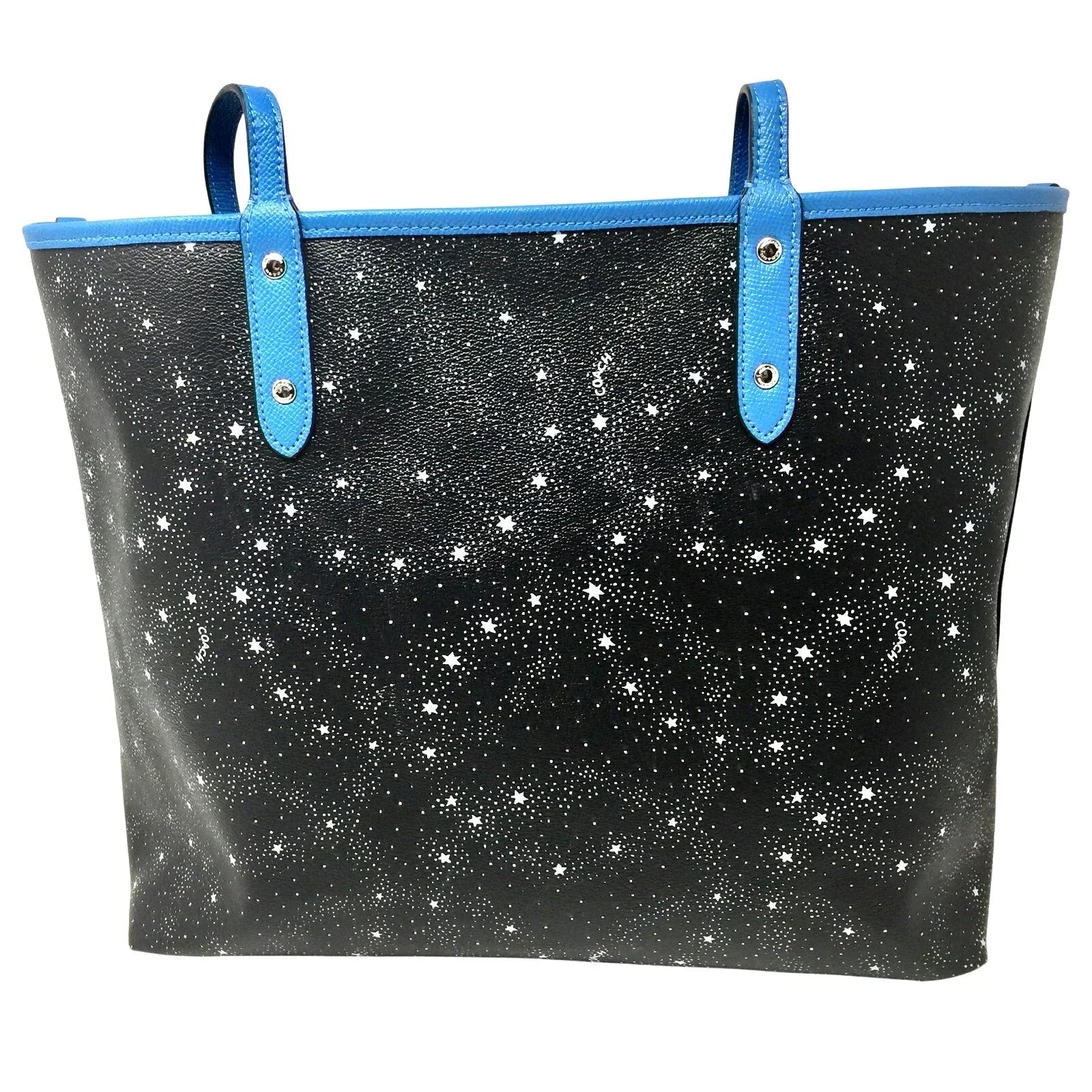 Coach Coated Canvas Reversible City Tote - Starry Sky / Bright Blue - Coach - Tote Bag - A+ Stuff