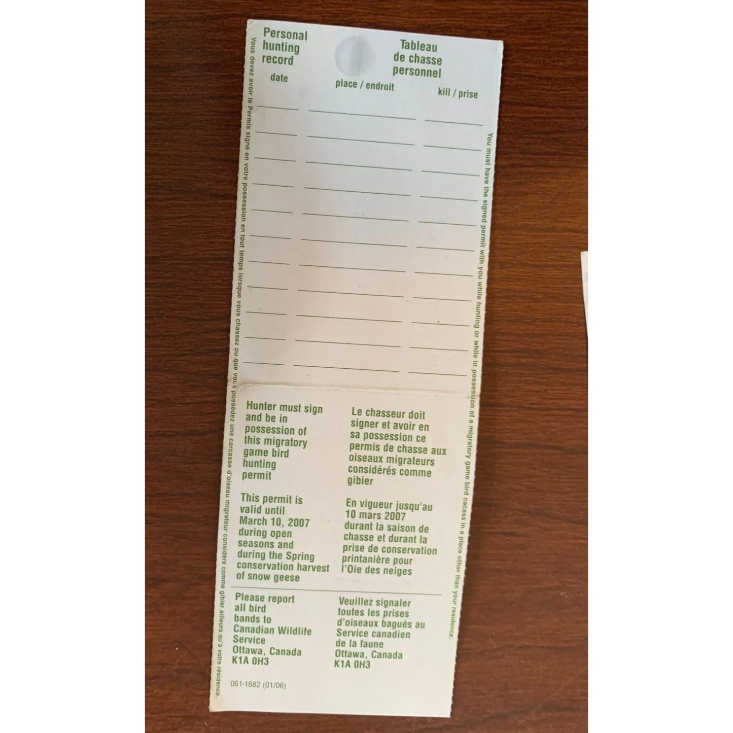 Collection of 8 Bird Hunting Permits w/ The Canadian Wildlife Habitat Conservation Stamps - A+ Stuff - Stamp - A+ Stuff