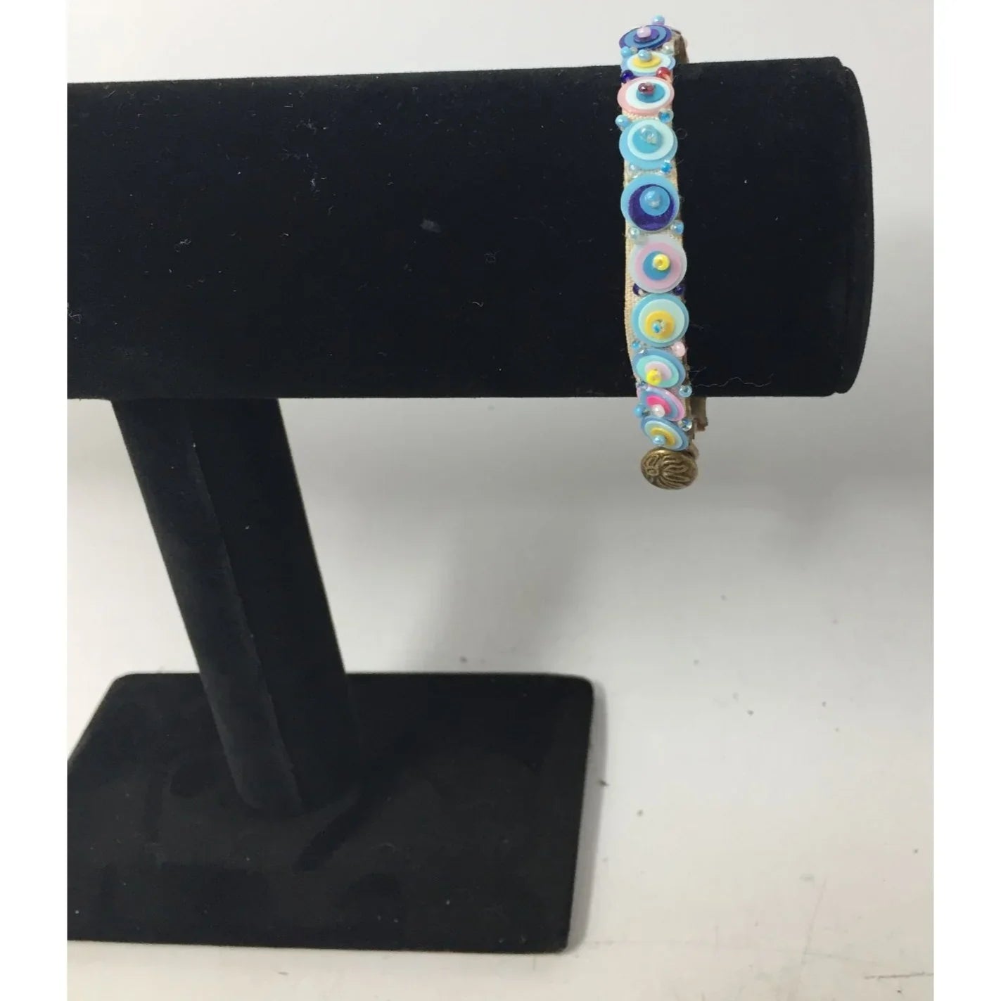 Colorful Velveteen Bracelet with Sequins and Glass - A+ Stuff - Bracelet - A+ Stuff