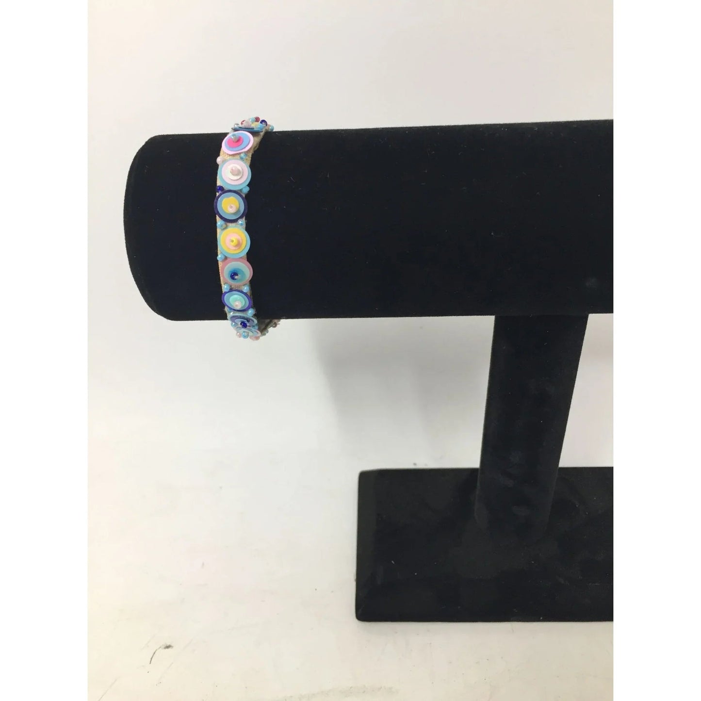 Colorful Velveteen Bracelet with Sequins and Glass - A+ Stuff - Bracelet - A+ Stuff