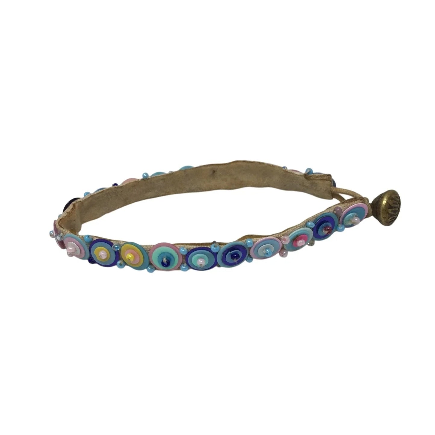Colorful Velveteen Bracelet with Sequins and Glass - A+ Stuff - Bracelet - A+ Stuff