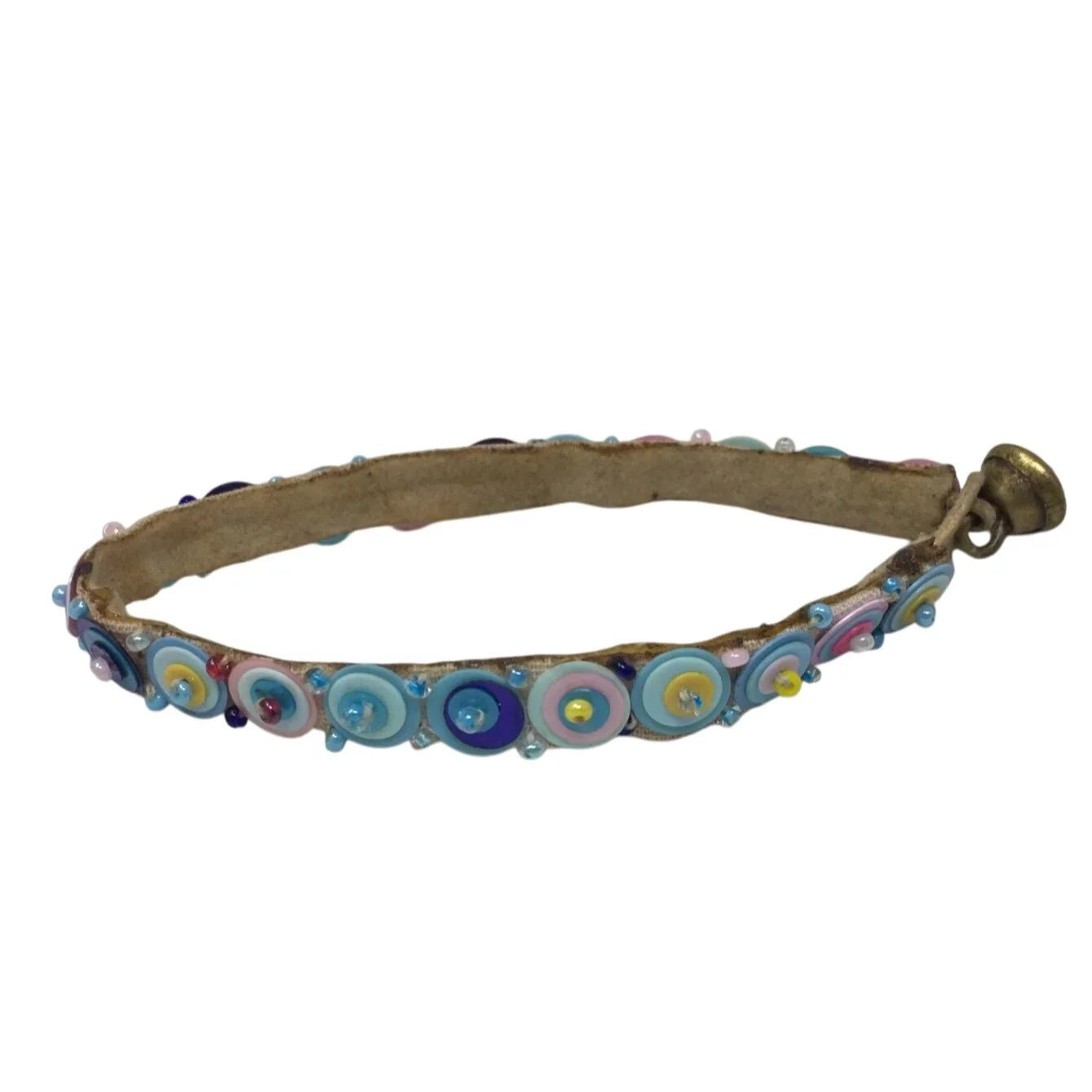 Colorful Velveteen Bracelet with Sequins and Glass - A+ Stuff - Bracelet - A+ Stuff