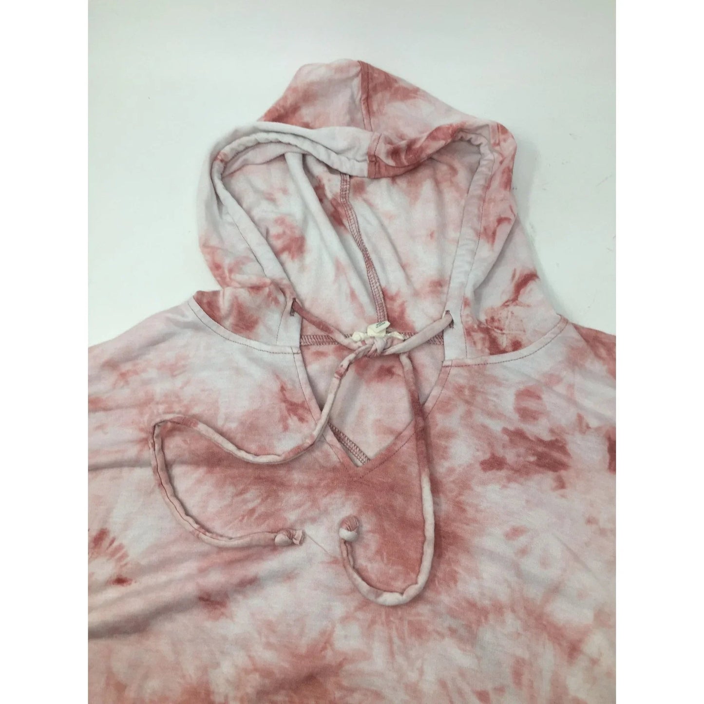Como Blu Womens Size 2X Pink Tie Dyed Hoodie that ties in the front - COMO BLU - Shirts & Tops - A+ Stuff