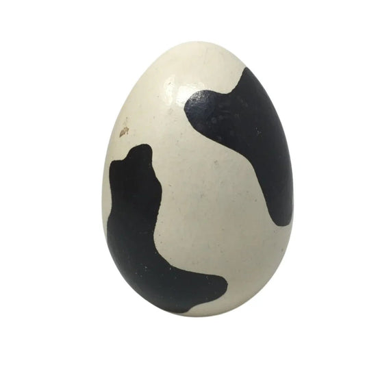 Cow Print Faux Easter Egg - Black/White - A+ Stuff - Seasonal & Holiday Decorations - A+ Stuff