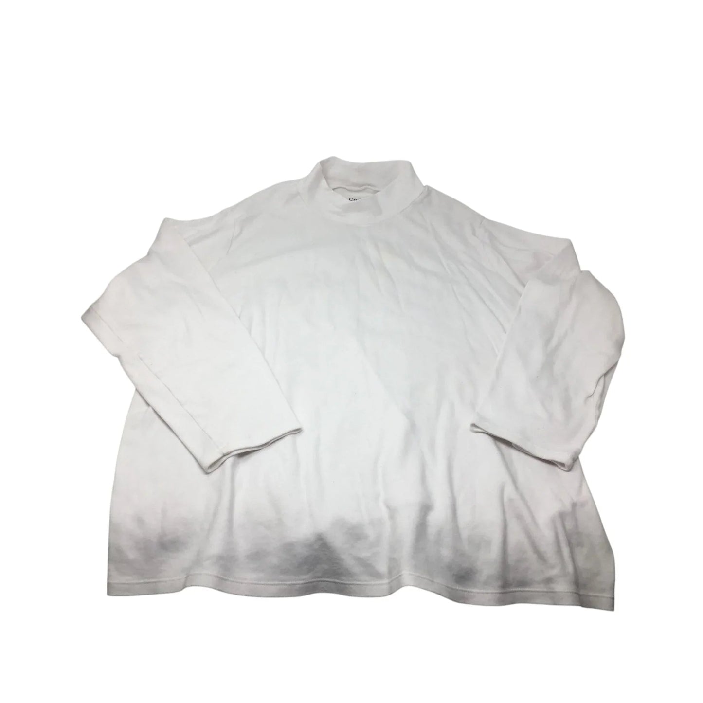 Croft & Barrow Size 2X White Cotton Long Sleeved Turtleneck Shirt - croft & barrow - Shirts & Tops - A+ Stuff