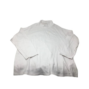 Croft & Barrow Size 2X White Cotton Long Sleeved Turtleneck Shirt