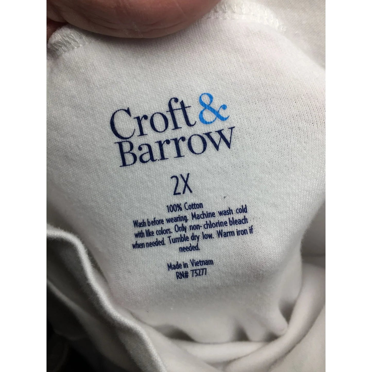 Croft & Barrow Size 2X White Cotton Long Sleeved Turtleneck Shirt - croft & barrow - Shirts & Tops - A+ Stuff