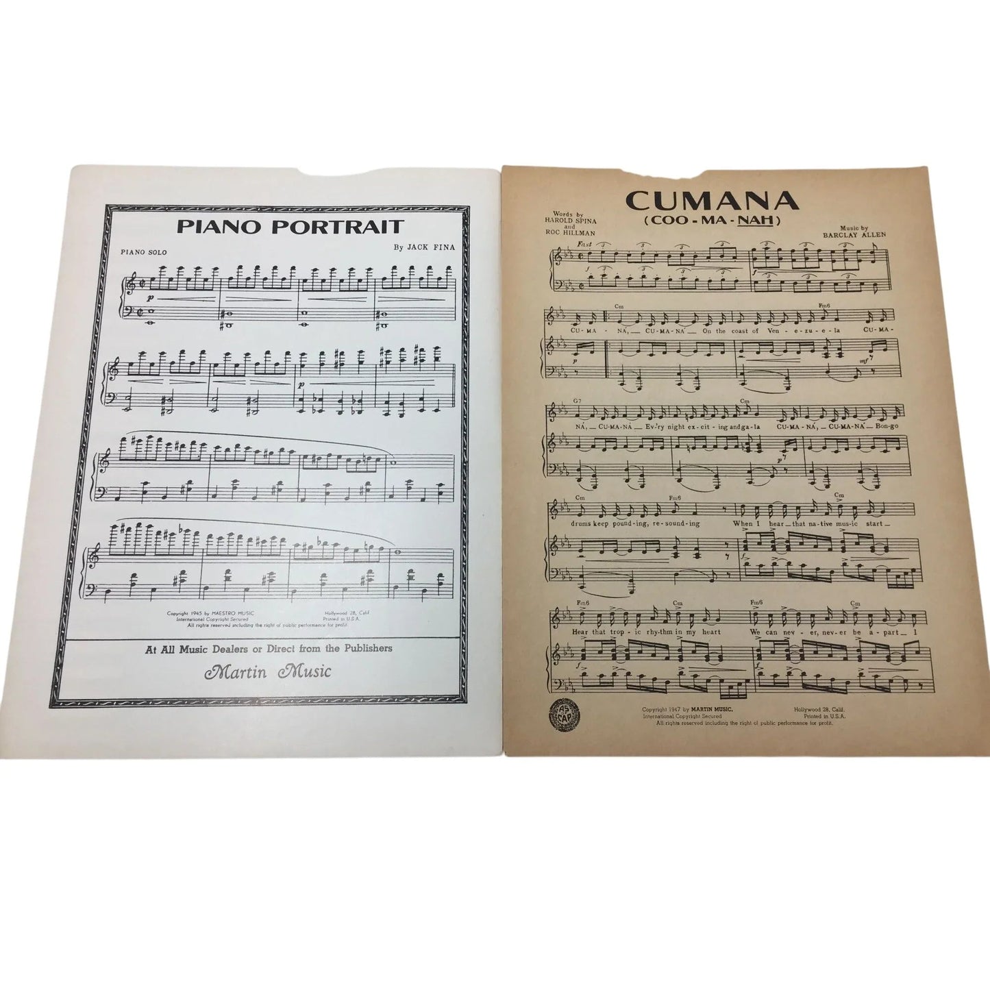 CUMANA (Coo - Ma - Nah) by Barclay Allen Vintage Sheet music - A+ Stuff - SHEET MUSIC - A+ Stuff