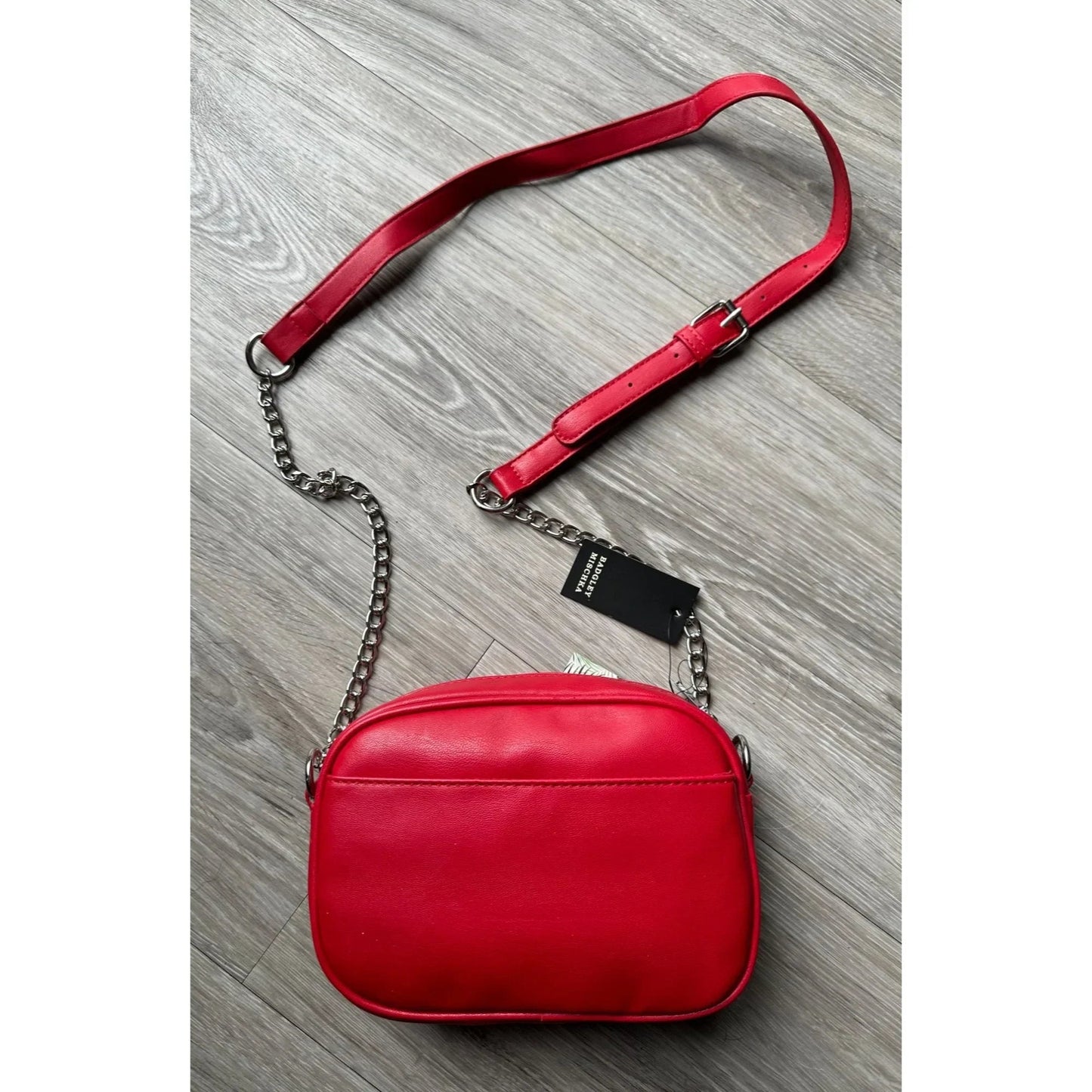 Cute & Fun Badgley Mishka Red Camera Crossbody Bag with Slip Pocket - NWT! - Badgley Mischka - Bag - A+ Stuff