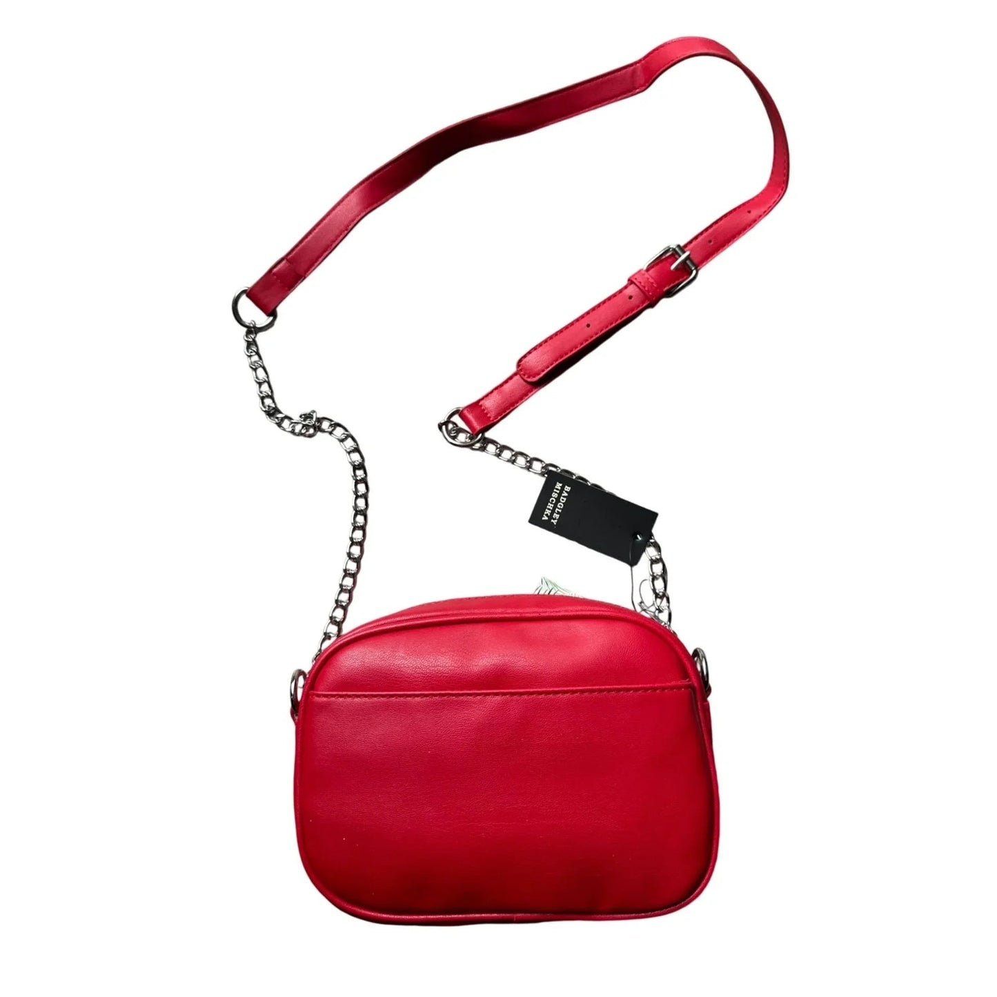 Cute & Fun Badgley Mishka Red Camera Crossbody Bag with Slip Pocket - NWT! - Badgley Mischka - Bag - A+ Stuff
