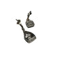 1/4 Carat Diamond Cushion Cut Dangle Earrings -Rhodium Plated Brass