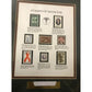 Stamps of Medicine Framed Collection - about 16 by 13 inches