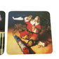 Vintage 1999 Set of 4 Coca Cola Santa Holiday Christmas Coasters