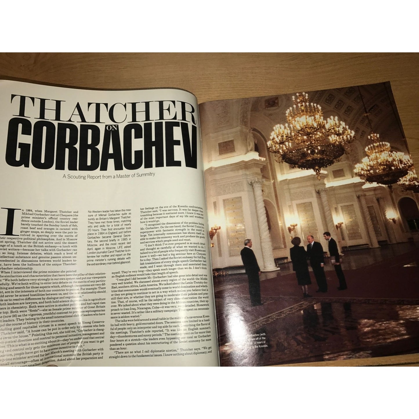 Life Magazine October 1987 Margaret Thatcher On Dealing With Gorbachev