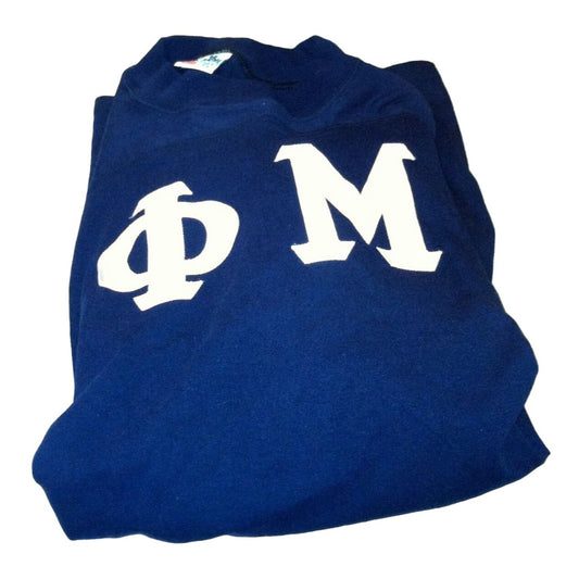 Phi Mu - Sorority / Fraternity Navy Blue Cotton T Shirt Size Large