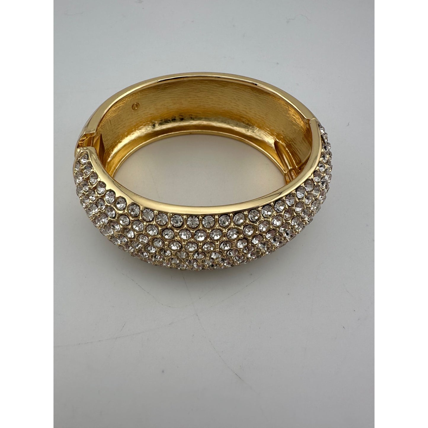 Wide Rhinestone Bangle Bracelet